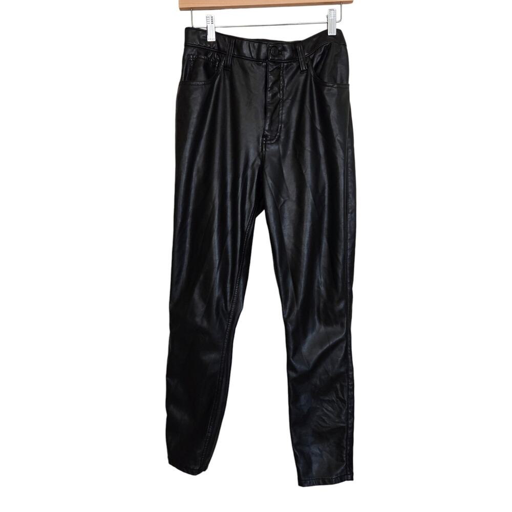 Abercrombie & Fitch Sz 8 Curve Love Skinny High Rise Vegan Leather Pants - FLAW